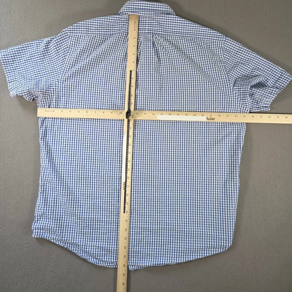 Polo Ralph Lauren Shirt Mens XL Blue Gingham Plaid Button Down Red Pony